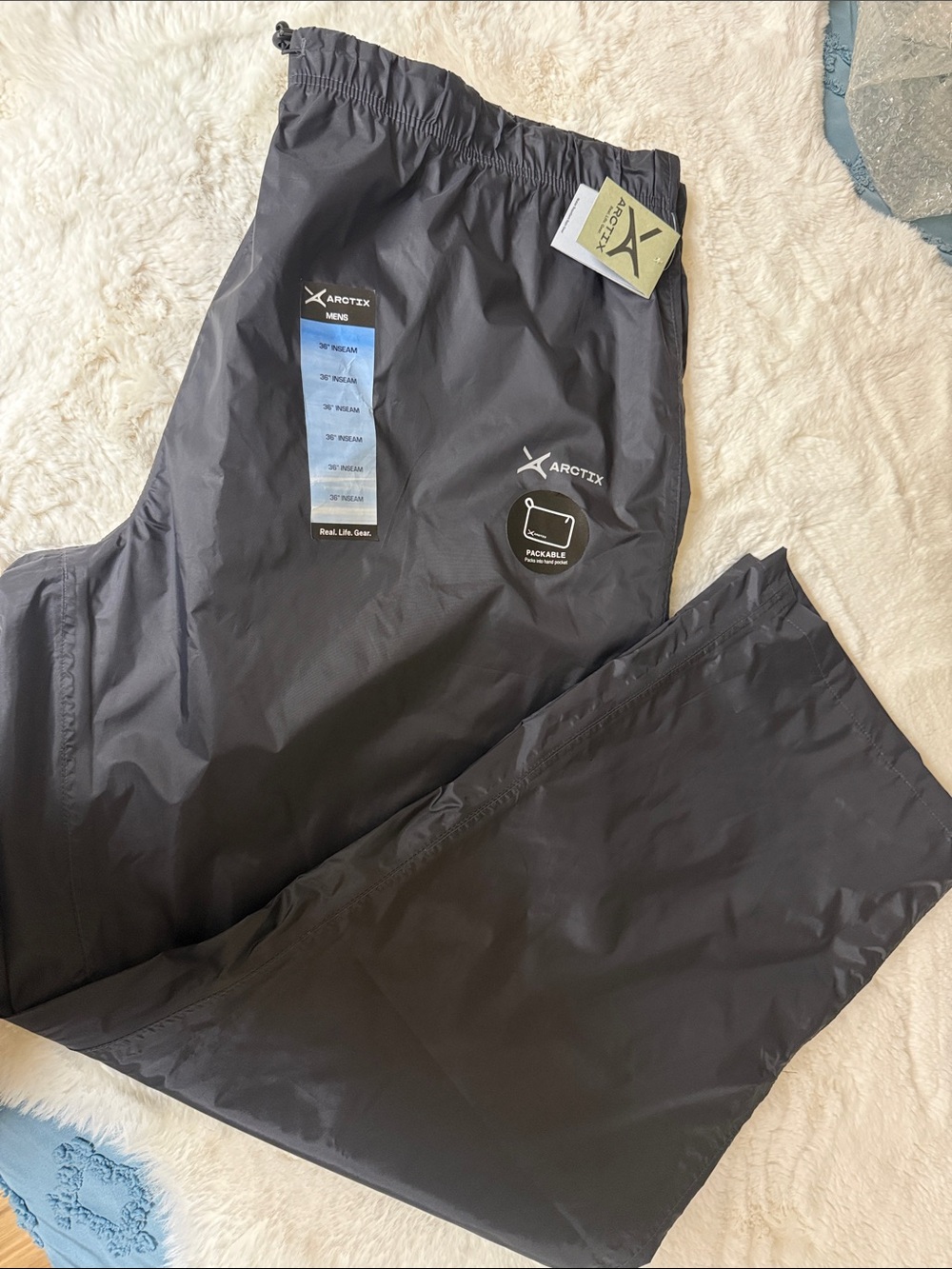 Arctix Men's Gray Packable Storm Rain Pants 4X